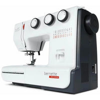 bernette B35 Nähmaschine in Weiß mit roten Akzenten